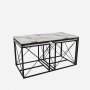 HANAH HOME Sto za dnevnu sobu Defne White Marble (3 kom) - slika 1