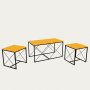 HANAH HOME Sto za dnevnu sobu Defne Yellow ( 3 kom ) - slika 2