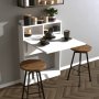 HANAH HOME Sto za dnevnu sobu Bracked White (sto na izvlačenje) - slika 2