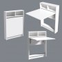 HANAH HOME Sto za dnevnu sobu Bracked White (sto na izvlačenje) - slika 4