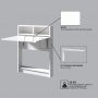 HANAH HOME Sto za dnevnu sobu Bracked White (sto na izvlačenje) - slika 5