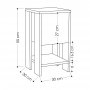 HANAH HOME Komoda Ema Oak Anthracite - slika 4