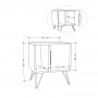 HANAH HOME Komoda Glynn White Mocha - slika 5