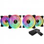 GAMDIAS Aeolus M2-1204R set 4 ventilatora sa hubom i daljinskim upravljacem - slika 1