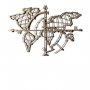 WALLXPERT Zidna dekoracija World Map Compass Gold - slika 2