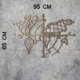WALLXPERT Zidna dekoracija World Map Compass Gold - slika 3