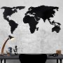 WALLXPERT Zidna dekoracija World Map Silhouette - slika 1