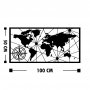 WALLXPERT Zidna dekoracija World Map Medium 2 - slika 2