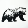 WALLXPERT Zidna dekoracija Landscape Bear Metal Wall Art APT626 - slika 2