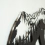 WALLXPERT Zidna dekoracija Landscape Bear Metal Wall Art APT626 - slika 3