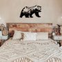 WALLXPERT Zidna dekoracija Landscape Bear Metal Wall Art APT626 - slika 1