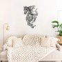 WALLXPERT Zidna dekoracija Metal Horse Line Art APT724 v2 - slika 1