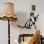 WALLXPERT Zidna dekoracija Cat Metal Decor - slika 1