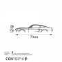 WALLXPERT Zidna dekoracija 1967 Ford Mustang Shelby GT500 Silhouette - slika 5