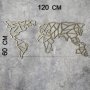 WALLXPERT Zidna dekoracija World Map Gold - slika 3