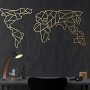 WALLXPERT Zidna dekoracija World Map Gold - slika 1