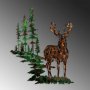 WALLXPERT Zidna dekoracija Deer 2 930DYU1216 - slika 5
