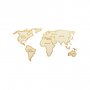WALLXPERT Zidna dekoracija World Map In The Stripes Gold (120 x 65) - slika 2