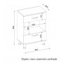 HANAH HOME Kuhinjski ormarić Neptun White - slika 4