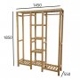 HANAH HOME Čiviluk Indogo 55 Cm Natural - slika 5