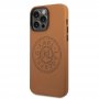KARL LAGERFELD Maska za iPhone 14 Pro Max PU LEATHER PERFORATED LOGO CAMEL (KLHCP14XFWHC) - slika 1