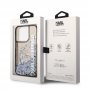 KARL LAGERFELD Maska za iPhone 14 Pro Max LIQ. GLITTER ELONG Black (KLHCP14XLCKVK) - slika 1