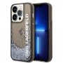 KARL LAGERFELD Maska za iPhone 14 Pro Max LIQ. GLITTER ELONG Black (KLHCP14XLCKVK) - slika 3
