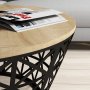 HANAH HOME Sto za dnevnu sobu Stil Metal Ferforje Oak - slika 4