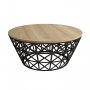 HANAH HOME Sto za dnevnu sobu Stil Metal Ferforje Oak - slika 1
