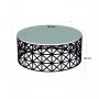 HANAH HOME Sto za dnevnu sobu Selin Metal Ferforje Walnut - slika 5