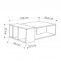 HANAH HOME Sto za dnevnu sobu Anita Oak Anthracite - slika 3