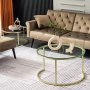 HANAH HOME Sto za dnevnu sobu Belarus Gold - slika 3