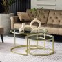 HANAH HOME Sto za dnevnu sobu Belarus Gold - slika 2