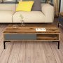 HANAH HOME Sto za dnevnu sobu Istanbul Walnut Anthracite - slika 4