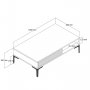HANAH HOME Sto za dnevnu sobu Istanbul Walnut Anthracite - slika 5