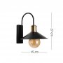 OPVIQ Zidna lampa Avni metal - slika 3
