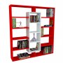 HANAH HOME Polica za knjige Ample Red White - slika 1