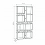 HANAH HOME Polica za knjige Rail No 1 Oak - slika 3