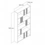 HANAH HOME Polica za knjige Lima Walnut - slika 5