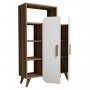 HANAH HOME Polica za knjige Form Walnut White - slika 1