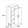 HANAH HOME Polica za knjige Form Walnut White - slika 3