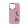 KARL LAGERFELD Maska za iPhone 14 Pro Max SILICONE SIGNATURE PURPLE (KLHCP14XSKSVGU) - slika 1