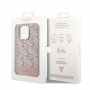 Guess Maska za iPhone 14 Pro GCUBE PU STRIPES Pink MagSafe - slika 2