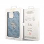 Guess Maska za iPhone 14 Pro Max PU 4G BIG METAL LOGO Blue - slika 2