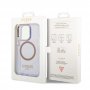 Guess Maska za iPhone 14 Pro GOLD OUTLINE TRANSLUCENT Purple MagSafe - slika 2