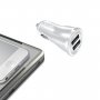 CELLY Auto punjač sa 2 USB ulaza (Beli) - slika 1
