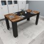 HANAH HOME Trpezarijski sto Line Light Walnut Black - slika 3