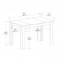 HANAH HOME Trpezarijski sto Line Light Walnut Black - slika 5