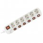 HOME Razvodnik sa 6 mesta 3m 1.5mm2 + prekidači NVK06K-3/WH/1,5 - slika 1