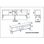 HANAH HOME TV polica Mistico (180) Walnut White (875ZNA3057) - slika 5